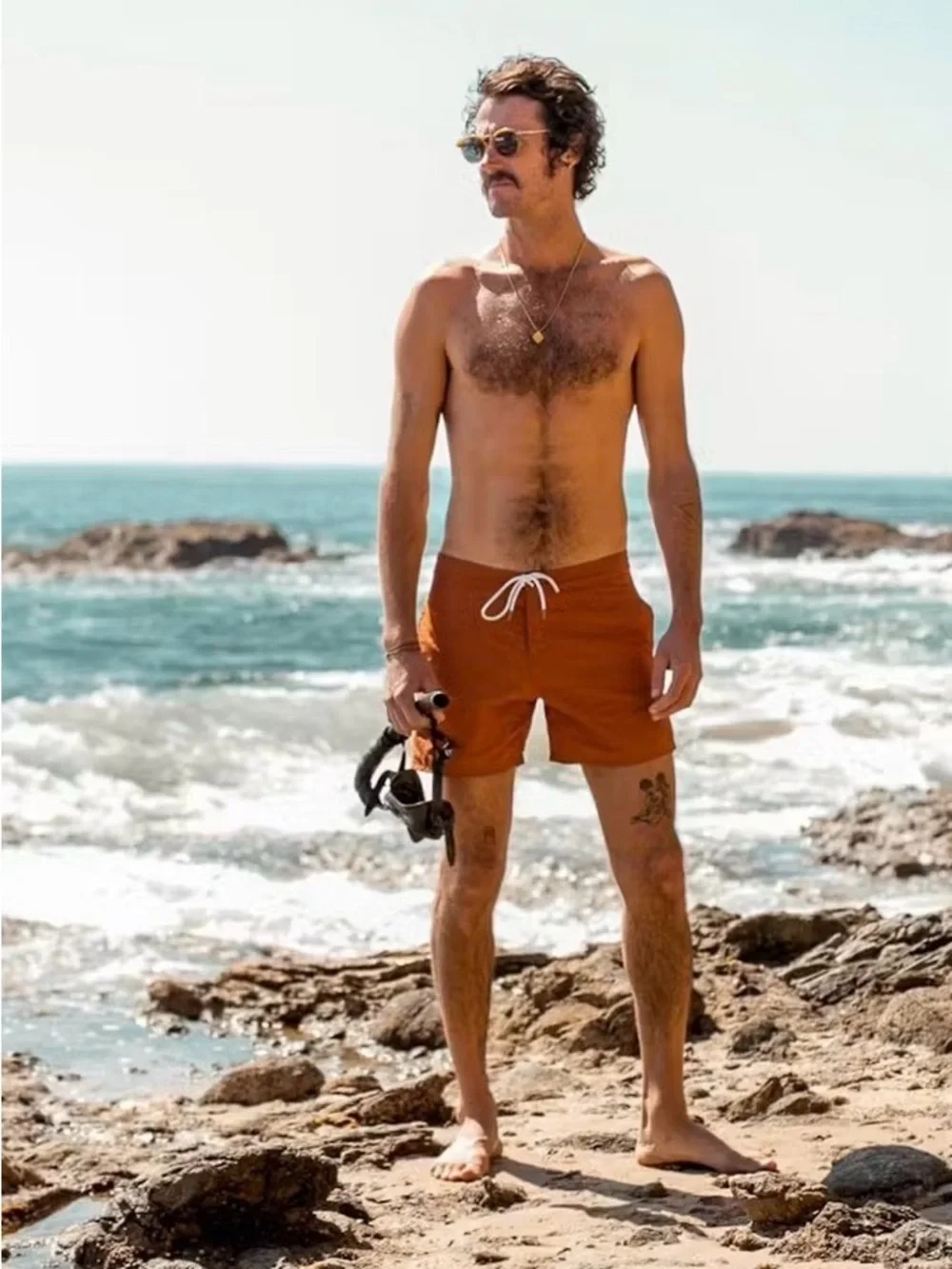 Dandy Del Mar Riviera swim trunks burnt sienna 38